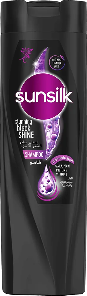 شامبو للمعان ساحر للشعر الاسود من صانسيلك، 180 مل