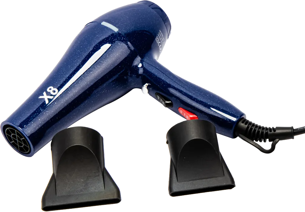 Hair Dryer X8 2400W, 2 Speeds, 3 Heat Levels, Blue