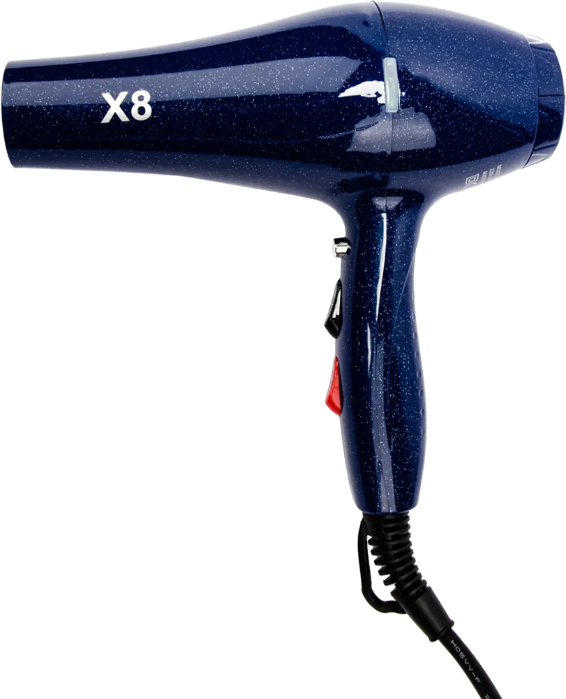 Hair Dryer X8 2400W, 2 Speeds, 3 Heat Levels, Blue