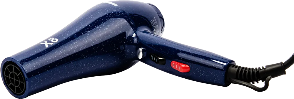 Hair Dryer X8 2400W, 2 Speeds, 3 Heat Levels, Blue