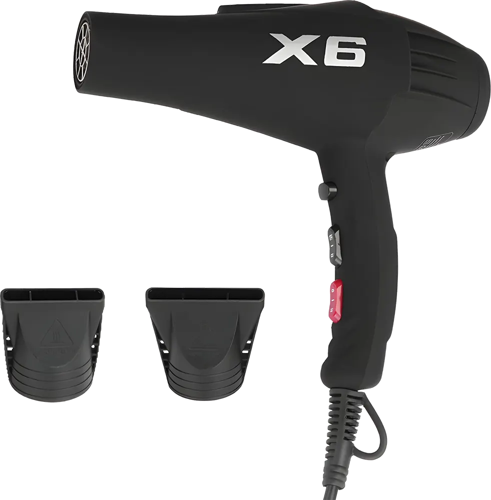 Hair Dryer X6 2500 Watt, 2 Speeds, 3 Heat Levels, Black