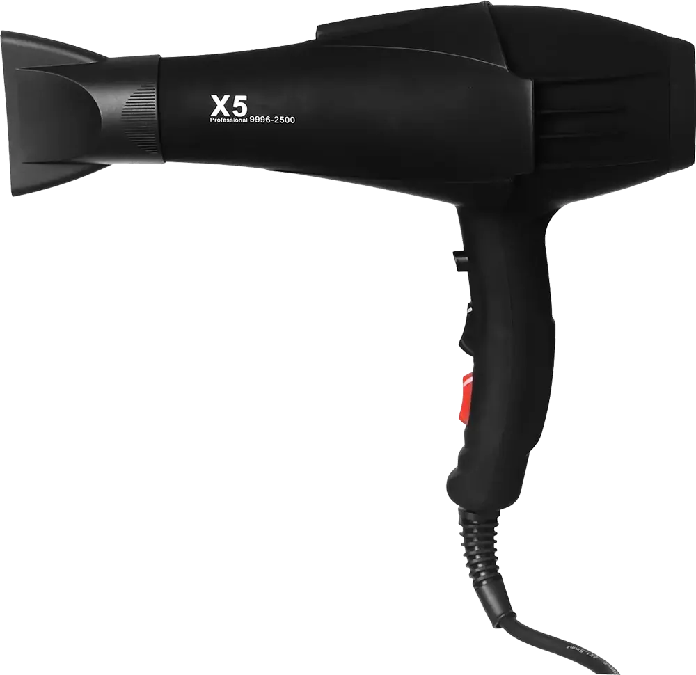 Hair Dryer X5 2200 Watt, 2 Speeds, 3 Heat Levels, Black