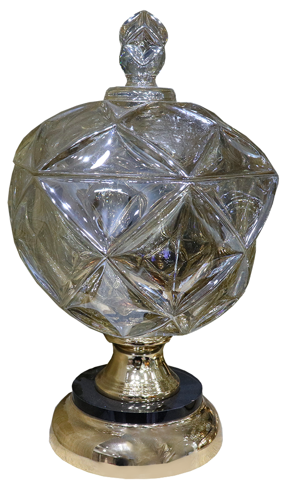 Honey Glass Bonbonniere, Medium, Model 3842