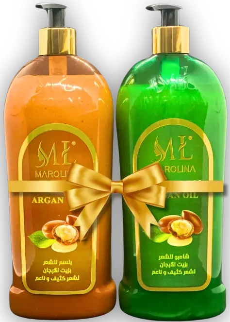 Marolina Argan Oil Set (Shampoo + Conditioner), 1000ML