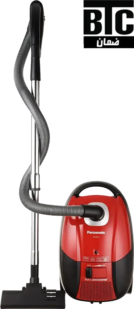 مكنسة كهربائية باناسونيك ماليزي، 2000 وات، 6 لتر، أحمر،VC19604B ،(بضمان بغداد BTC)