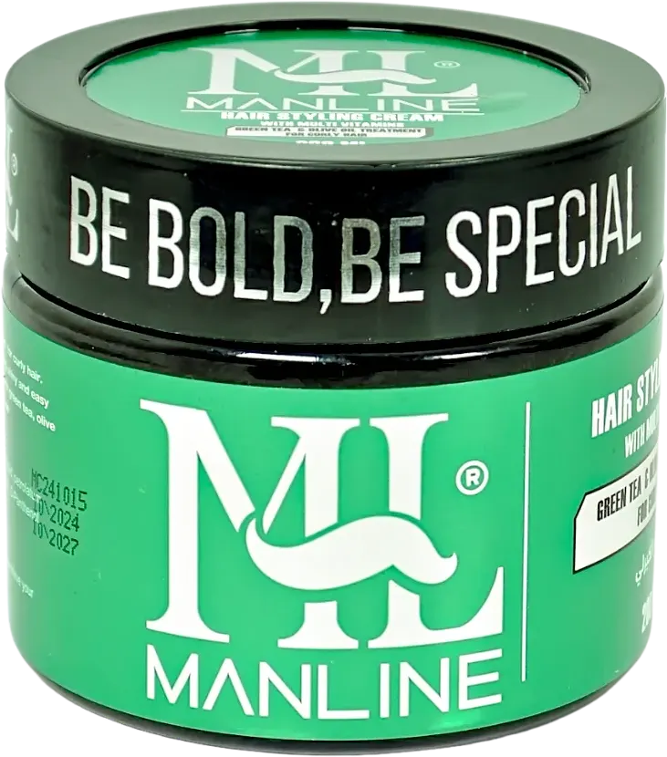 كريم تصفيف الشعر الكيرلى بالشاى اخضر من مان لاين، 200 مل