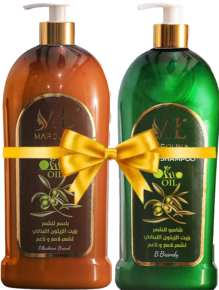 Marolina Olive Oil Set (Shampoo + Conditioner), 1000ML