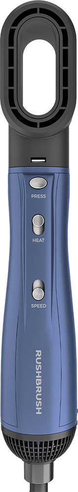 Rush Brush Hair Styling Kit, 1300 Watts, 3 Heat Levels, 2 Speeds, Navy Blue, 6+