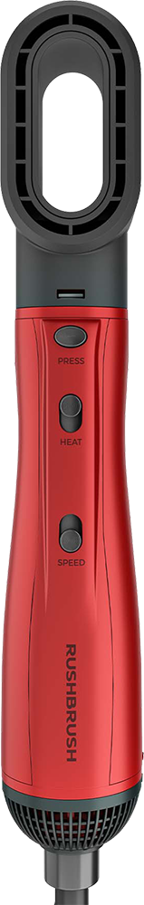 Rush Brush Hair Styling Kit, 1300 Watts, 3 Heat Levels, 2 Speeds, red, 6+