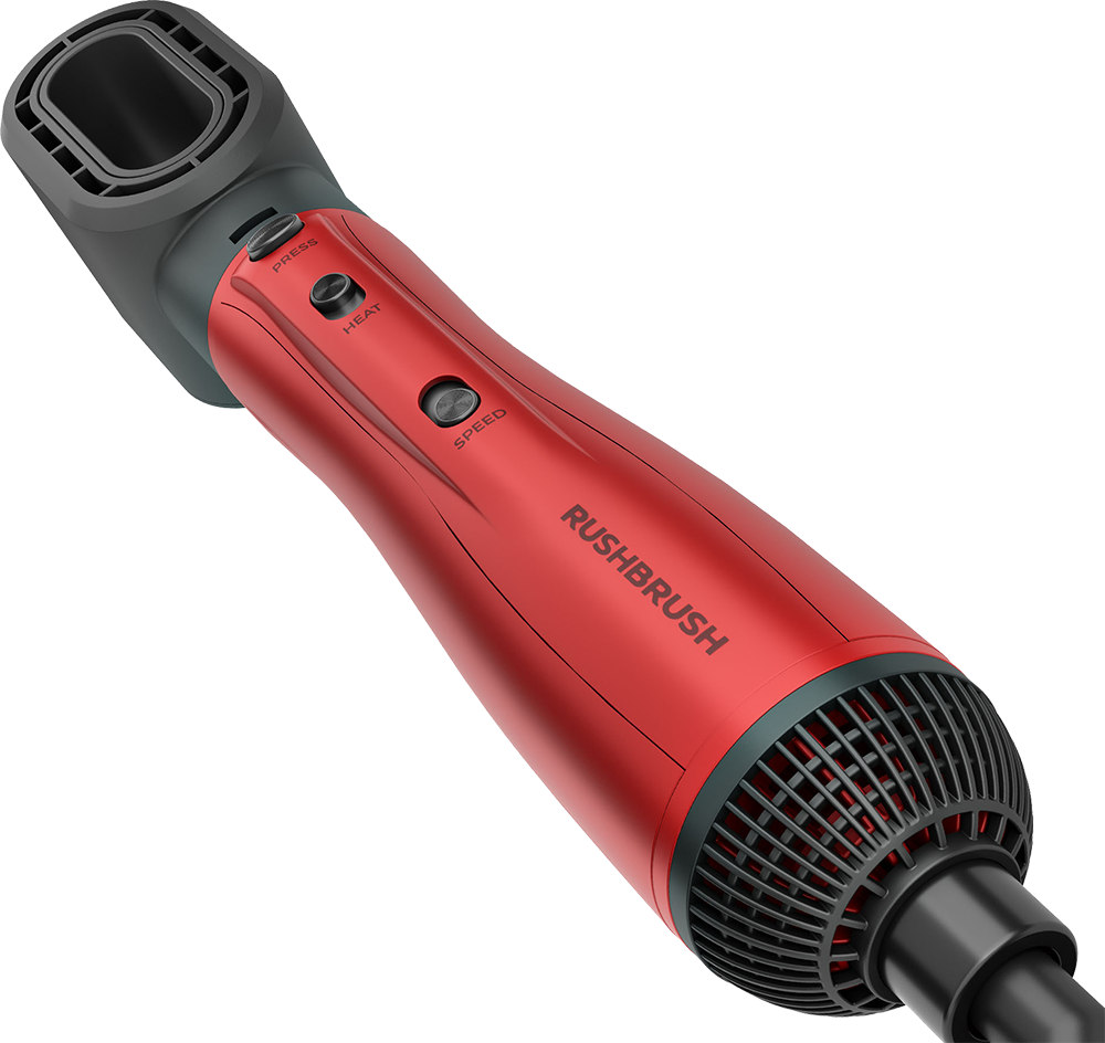 Rush Brush Hair Styling Kit, 1300 Watts, 3 Heat Levels, 2 Speeds, red, 6+