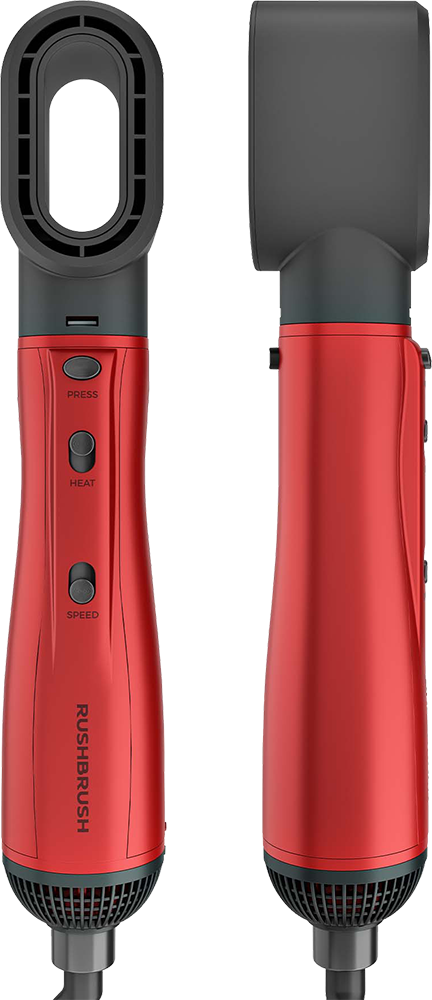 Rush Brush Hair Styling Kit, 1300 Watts, 3 Heat Levels, 2 Speeds, red, 6+