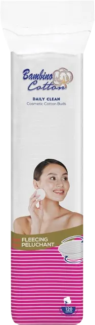 قطن مزيل للمكياج اليومي من بامبينو، 120 قطعة