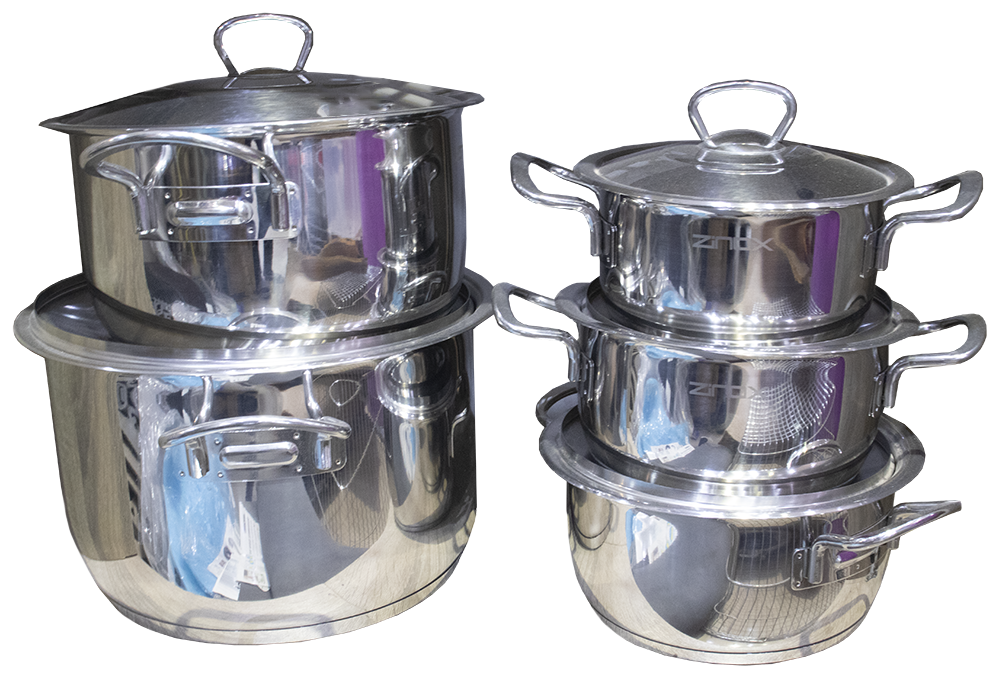 Zinox Classic Stainless Steel Cookware Set , Size 28 , Silver