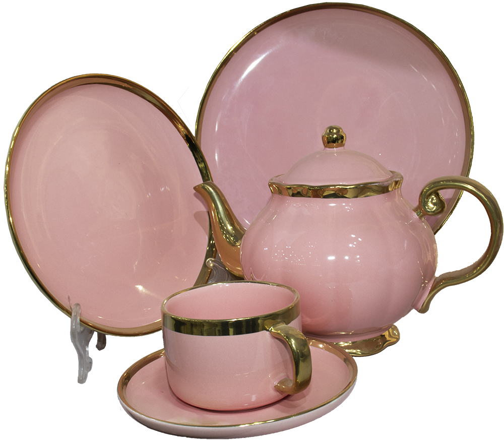طقم شاي وجاتو السلسبيل ، 24 قطعة ، بينك، 90307-4