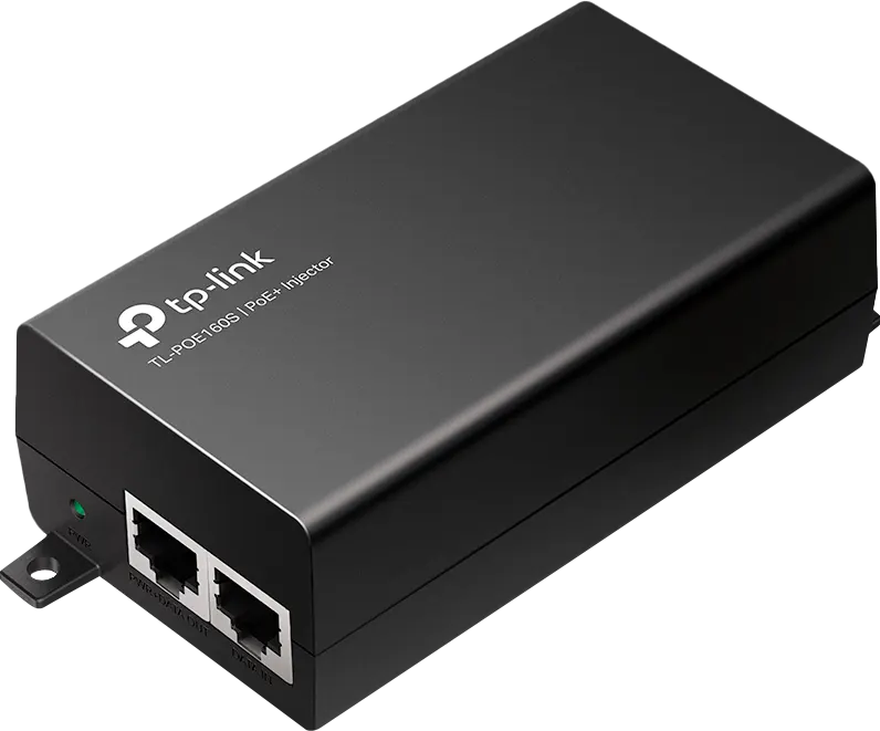 حاقن جيجابت PoE 802.3at-af من تي بي لينك، محول غير PoE الى PoE، لوازم PoE (15.4 وات) ، اسود، POE160S