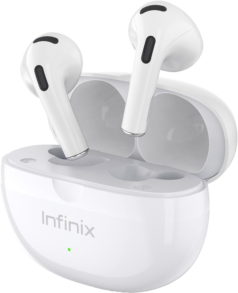 سماعات أذن لاسلكية انفينيكس XBuds 3، بلوتوث V5.3، مقاومة للماء، خاصية إلغاء الضوضاء، أبيض,XE31