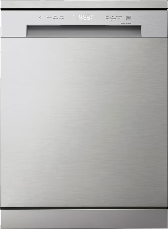 غسالة أطباق ال جي 14 فرد، شاشة ديجتال، محرك دفع مباشر، فضي، DFC612FV