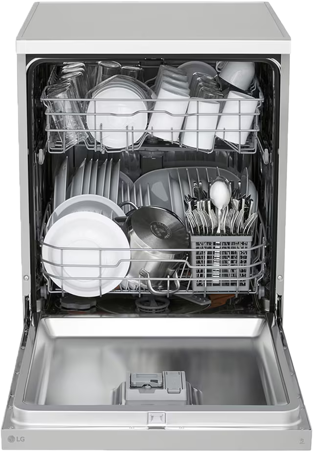 غسالة أطباق ال جي 14 فرد، شاشة ديجتال، محرك دفع مباشر، فضي، DFC612FV
