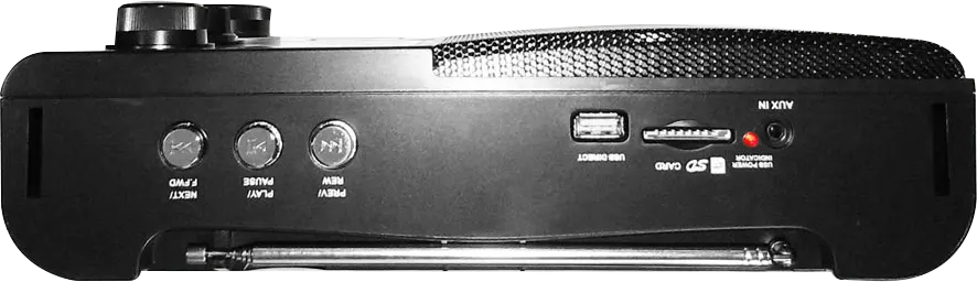 Golon Portable FM\AM\SW Radio, Rechargeable Battery, Headphone Port, Black, RX-2070-2060