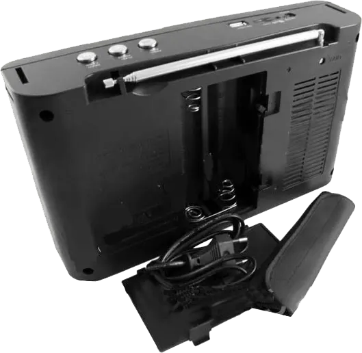 Golon Portable FM\AM\SW Radio, Rechargeable Battery, Headphone Port, Black, RX-2070-2060