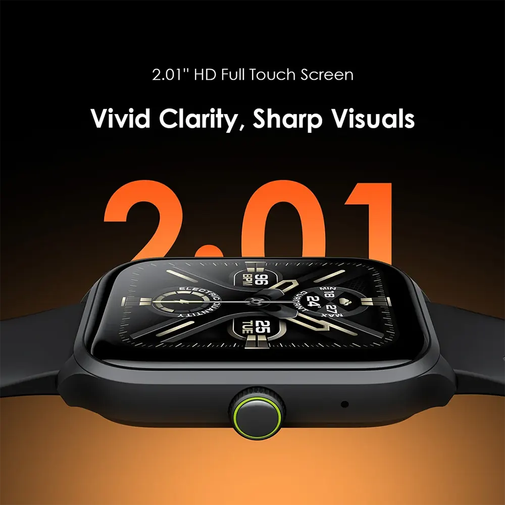 Oraimo Smart Watch 5 lite, 2.01 inch TFT Screen, Waterproof, Black, OSW-804