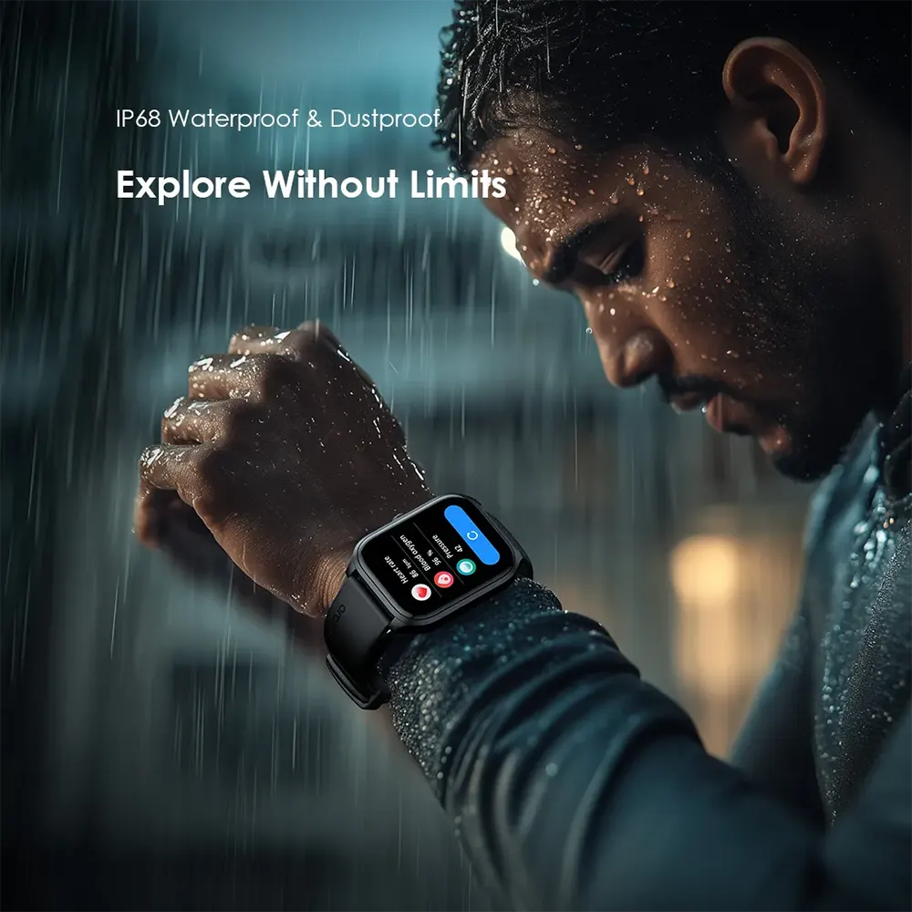 Oraimo Smart Watch 5 lite, 2.01 inch TFT Screen, Waterproof, Black, OSW-804