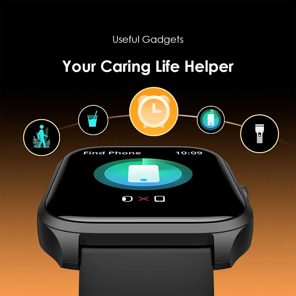 Oraimo Smart Watch 5 lite, 2.01 inch TFT Screen, Waterproof, Black, OSW-804