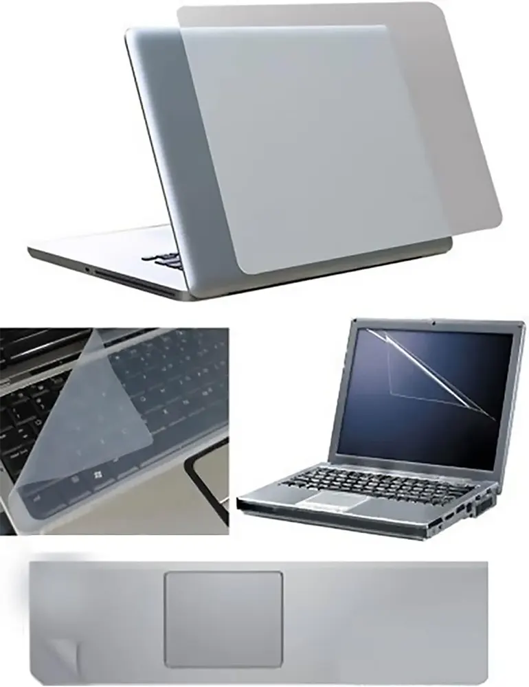 4-in-1 Protective Sticker for 15.6-inch Laptops, Transparent, Model TO-401
