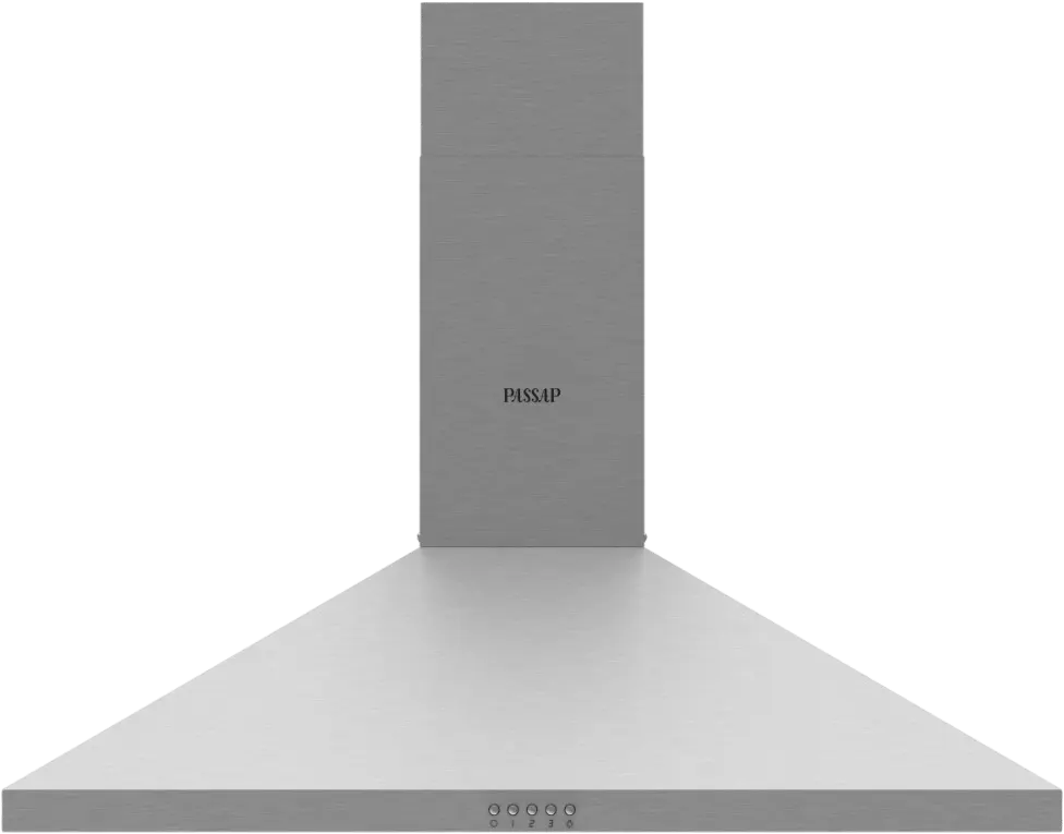 Built-in Pyramid Hood Passap, 90cm  3 Speeds, 3 Filters, Stainless Steel, Silver, D004-90-IX