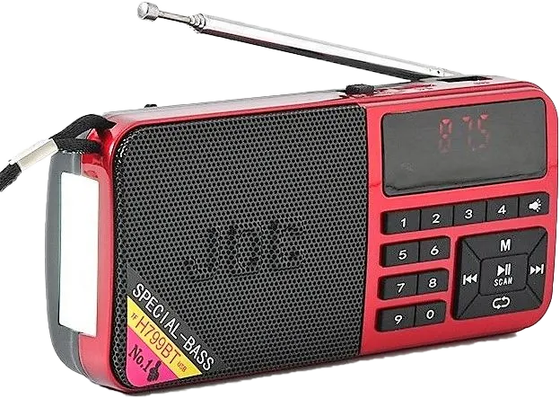 JOC Portable FM Radio, Multi-function, LED Display, Bluetooth Support, USB Charging, LED Light, Multi-color, H799