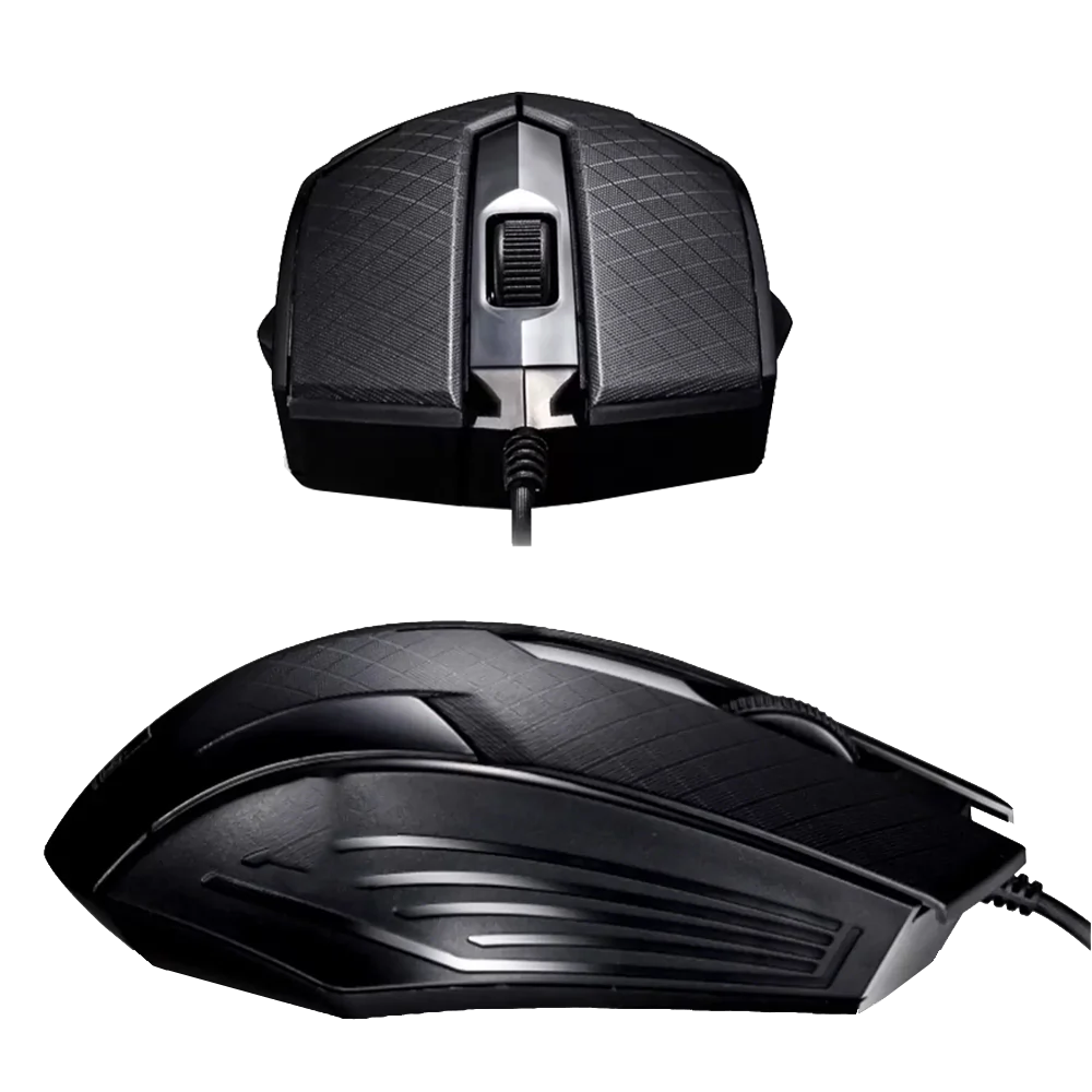 Gigamax Plus GM-4 Wired Mouse ,1200 Dpi , 3 Buttons , Black