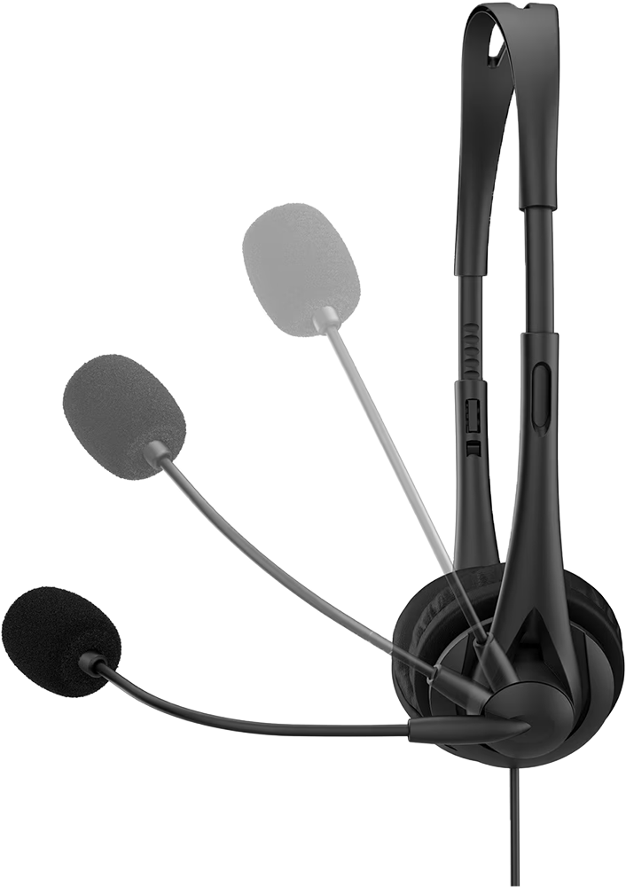 HP G2 Wired Headset, Stereo Sound, USB Connector, Built-in Microphone with Noise Cancellation, Black, HP23H - 428H5AA#ABB