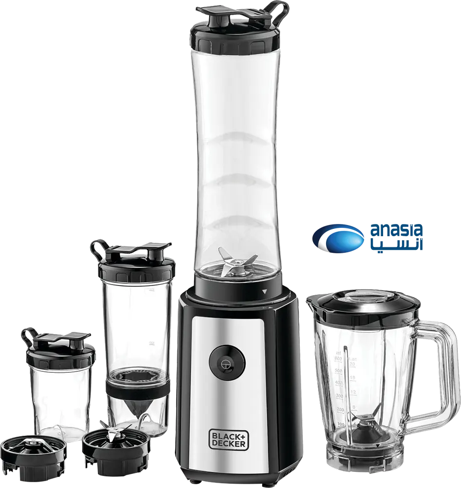 Electric Blender Black & Decker Smoothie 300W, 550ml, 4x1 , Black, SBX300BCG