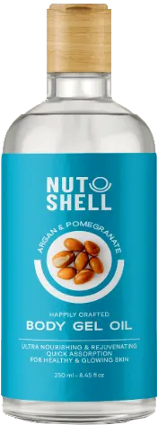 جل زيت نوت شيل مرطب للجسم بالارجان والرمان، 250 مل .