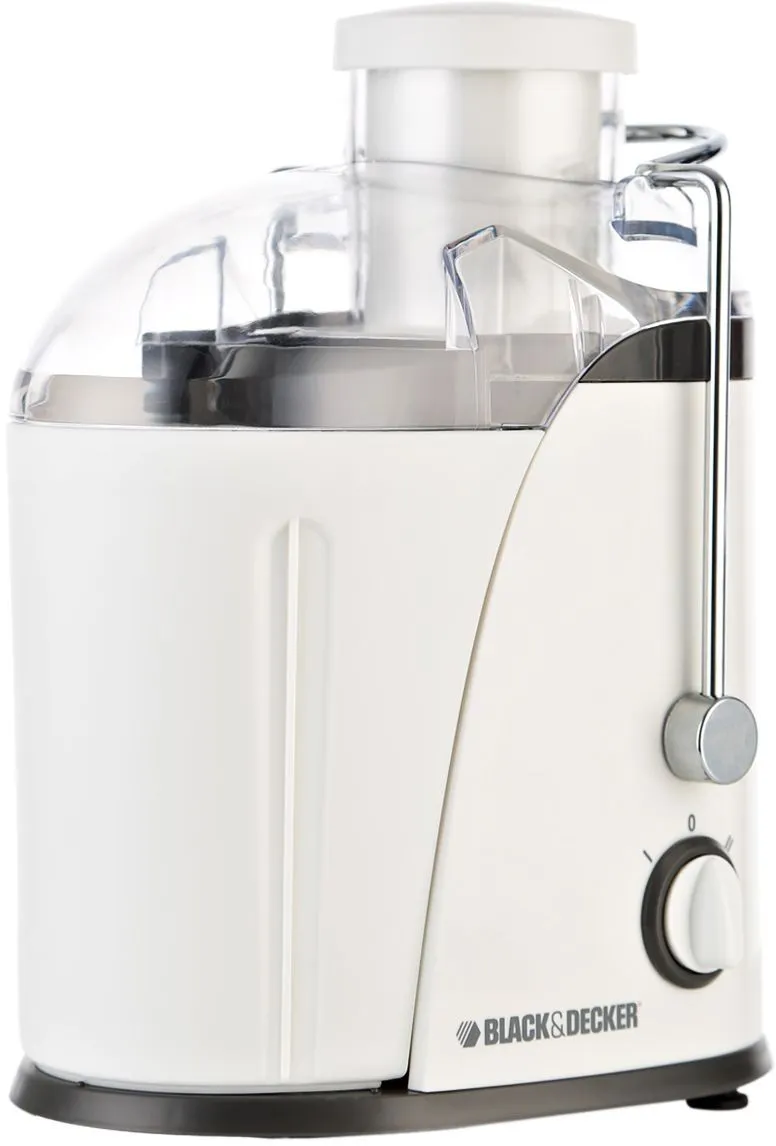 Black & Decker Juice Extractor , 400 Watts , 0.35 Liter Capacity , White , JE400-B5 , ( Insia Warranty )