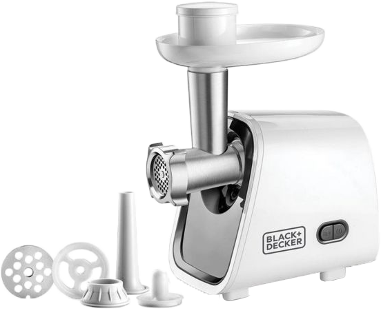 Black & Decker Meat Grinder, 1500 Watt, Stainless Steel, White, FM1500 (Anasia Warranty)
