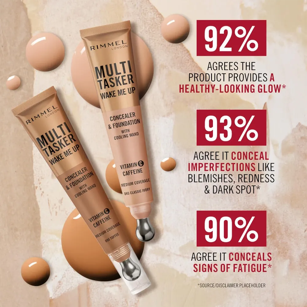 Rimmel Multi Tasker Concealer & Foundation, 025 Rose Ivory