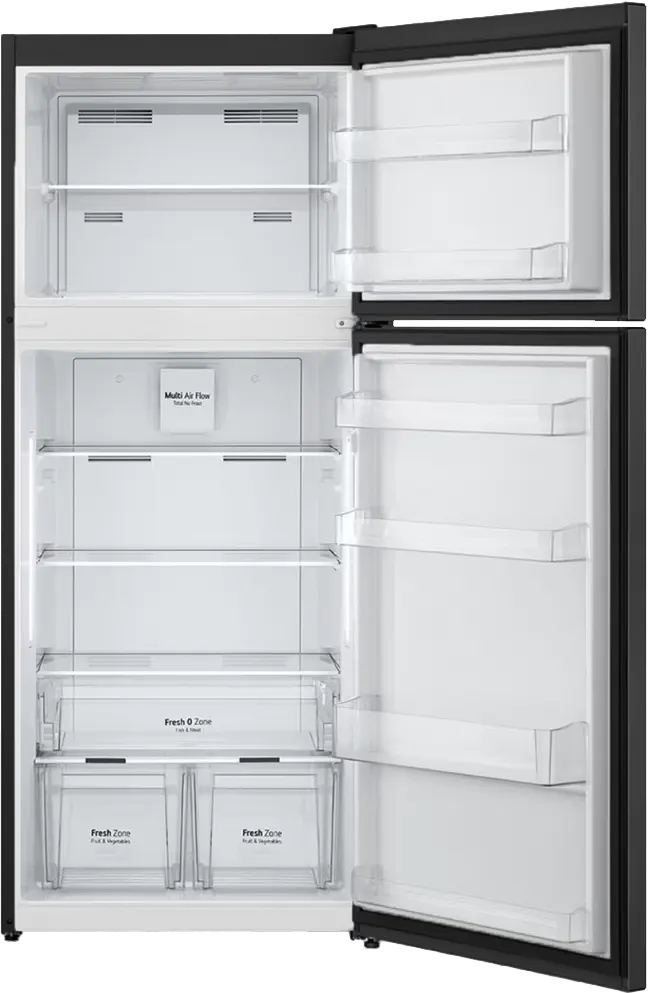 ثلاجة ال جي نوفروست، 401 لتر، 2 باب، شاشة رقمية، لون اسود، موديل GTF402SBAN