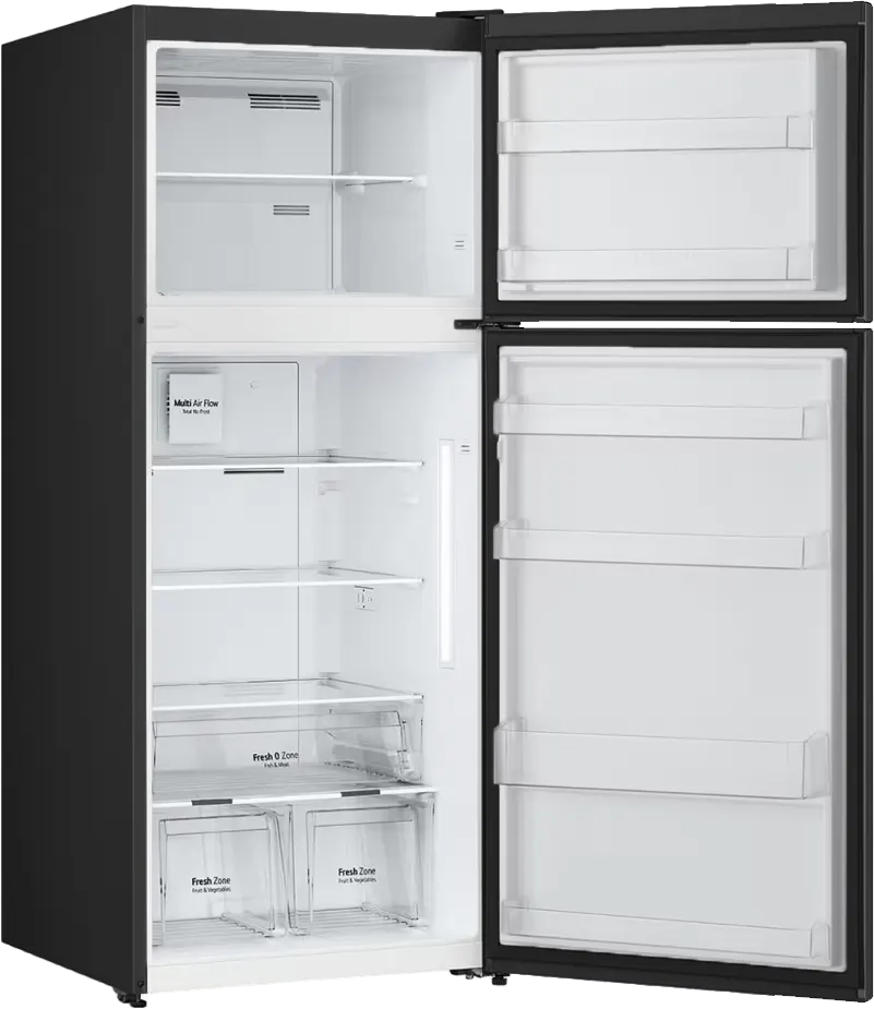 ثلاجة ال جي نوفروست، 401 لتر، 2 باب، شاشة رقمية، لون اسود، موديل GTF402SBAN