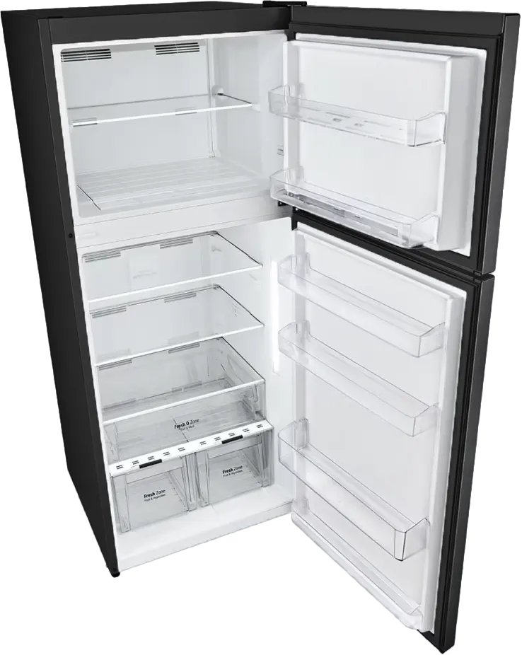 ثلاجة ال جي نوفروست، 401 لتر، 2 باب، شاشة رقمية، لون اسود، موديل GTF402SBAN