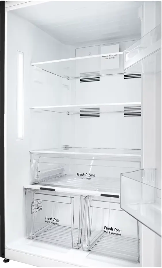 ثلاجة ال جي نوفروست، 401 لتر، 2 باب، شاشة رقمية، لون اسود، موديل GTF402SBAN