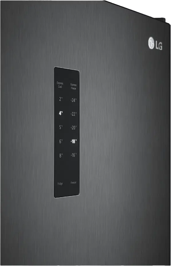 ثلاجة ال جي نوفروست، 401 لتر، 2 باب، شاشة رقمية، لون اسود، موديل GTF402SBAN