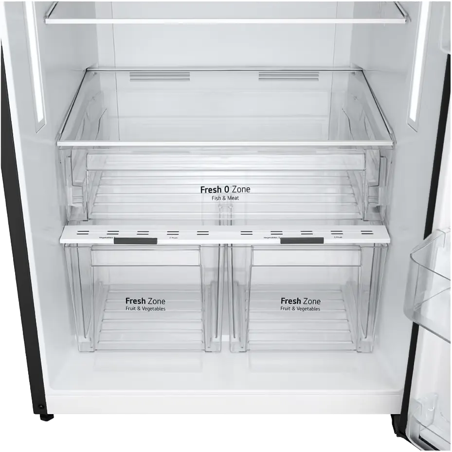 ثلاجة ال جي نوفروست، 401 لتر، 2 باب، شاشة رقمية، لون اسود، موديل GTF402SBAN