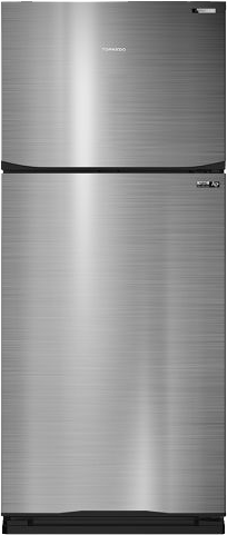 Tornado No Frost Refrigerator, 396 Liters, 2 Doors, Inverter, Stainless Steel, RF-480TV-DST