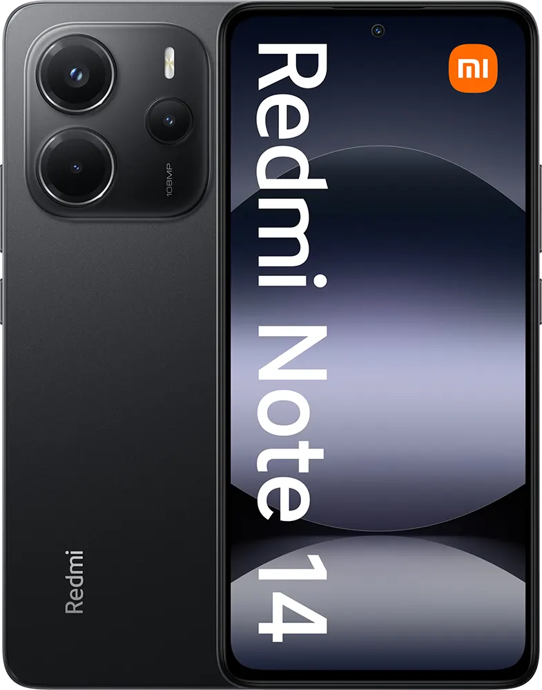 Redmi Note 14 Dual SIM Mobile, 256 GB Memory, 8 GB RAM, 4G LTE, Midnight Black