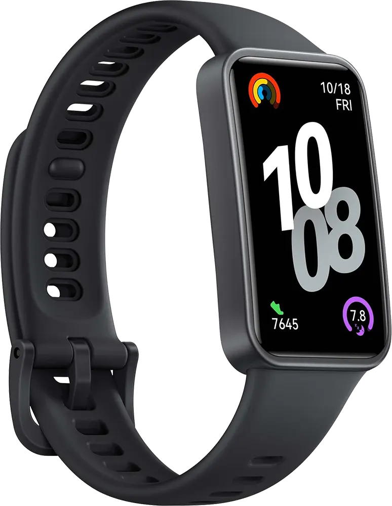 ساعة يد هواوي باند 10 ، شاشة اموليد تعمل باللمس 1.47 بوصة ، مقاومة للماء، سوار مطاطي ، هيكل بوليمر، بطارية تدوم حتى 14 يوم، أسود