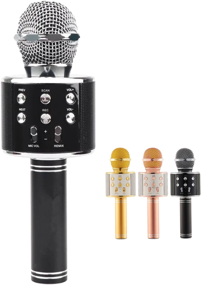 مايك كاريوكى ويستر بلوتوث، كارت ميموري، متعدد الالوان، موديل WS-858