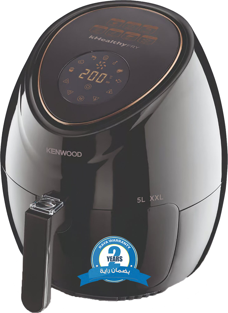 قلاية هوائية كينوود، 1500 وات، 5 لتر، شاشة ديجيتال، أسود، HFP52.000BK(ضمان راية)