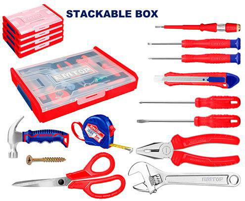 Emtop Hand Tool Set, 51 Pieces, EHTSV01H51