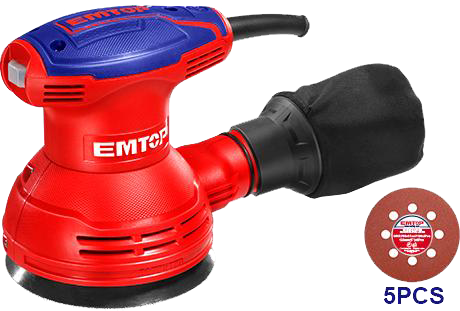 Emtop Orbital Sander, 320W, 125mm, EFSR23201